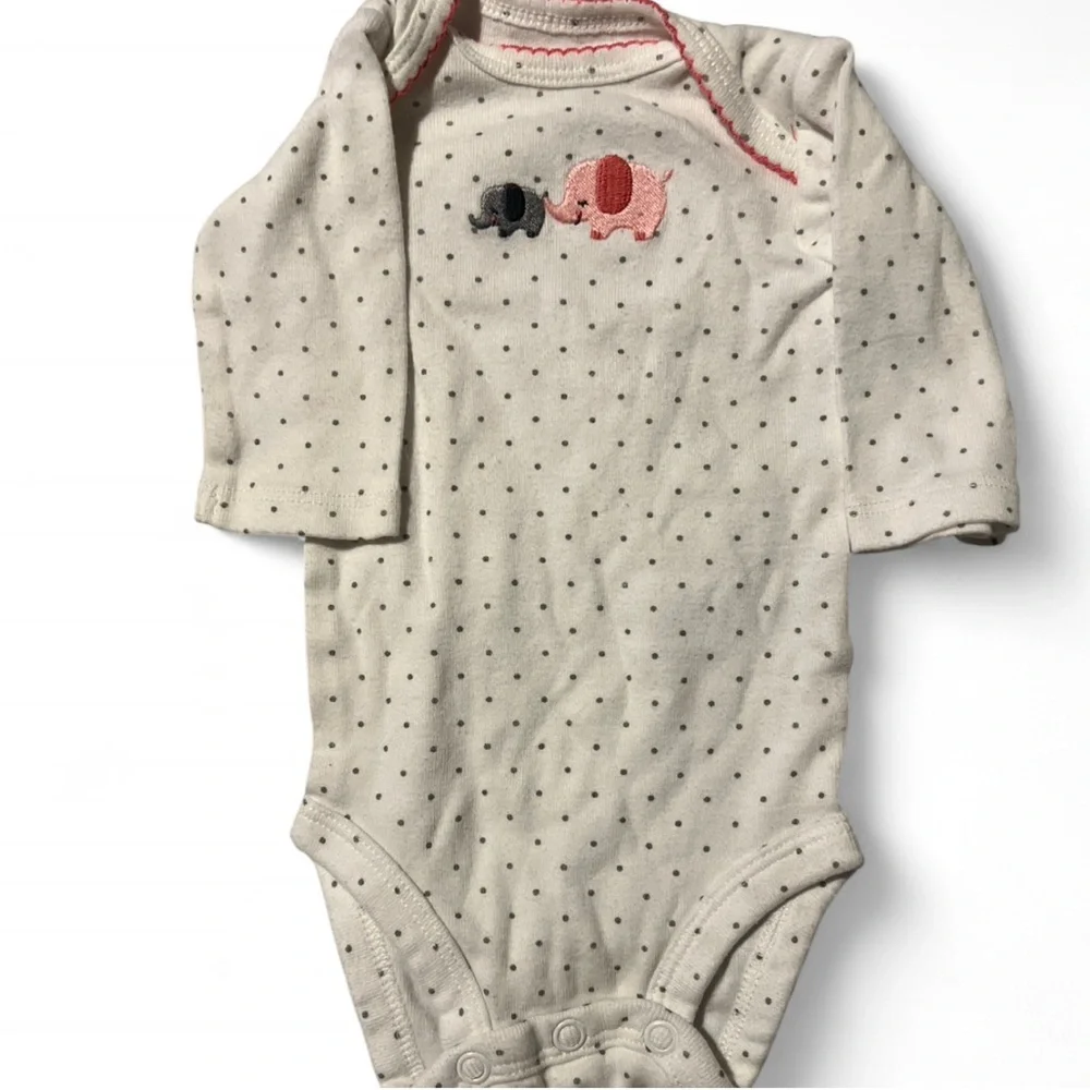 Carter's girl onesies- Pink, Cream, and Gray